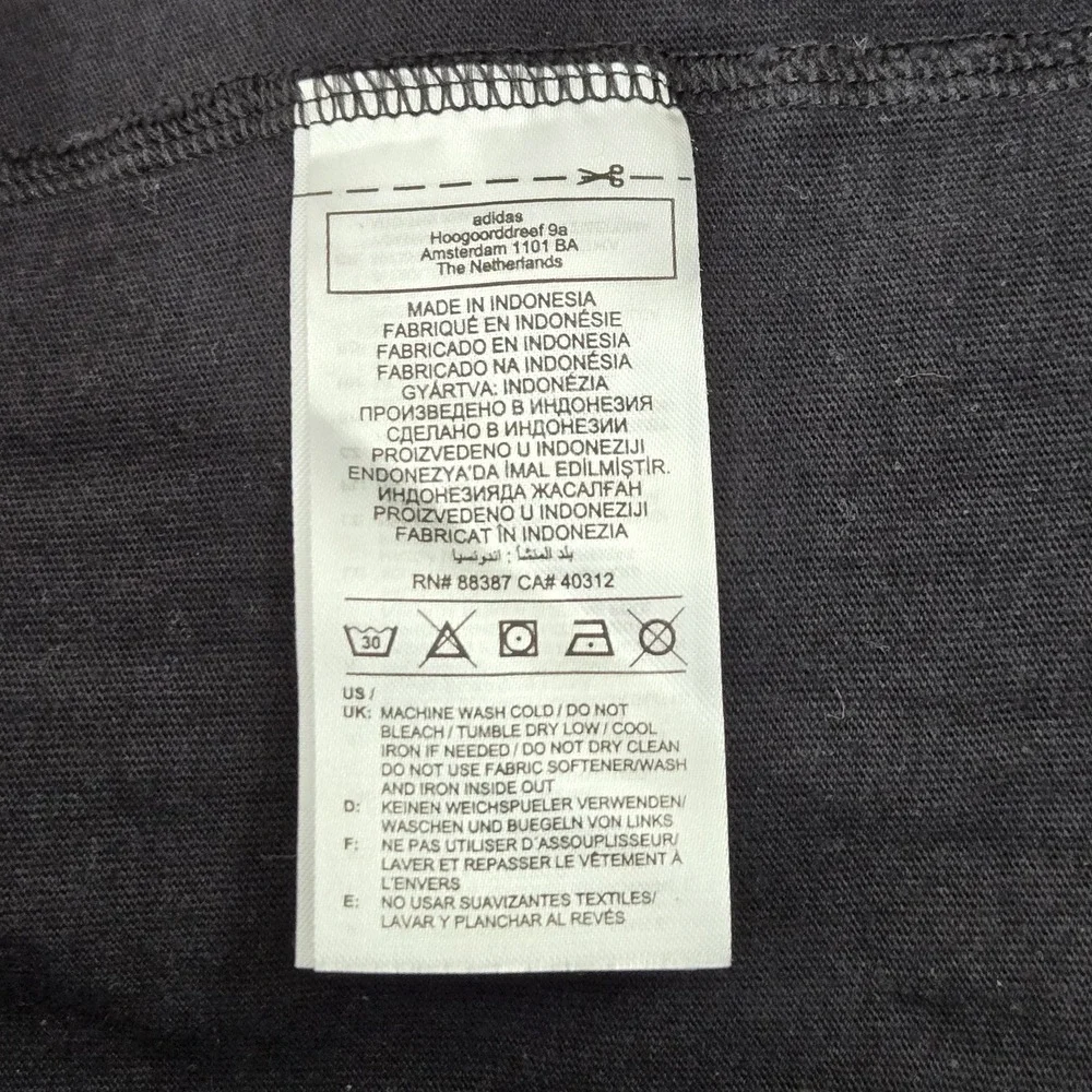 Adidas‎ Men Shirt M Black Graphic Emoji Character Logo Short Sleeve